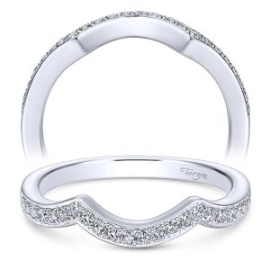 Taryn 14 Karat White Gold Curved Wedding Band TW10315W44JJ