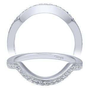 Taryn 14 Karat White Gold Curved Wedding Band TW10427W44JJ