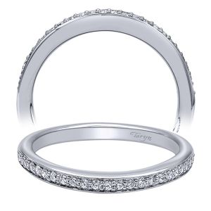 Taryn 14 Karat White Gold Straight Wedding Band TW10428W44JJ