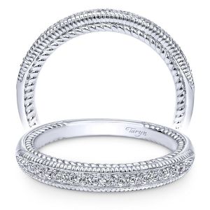 Taryn 14 Karat White Gold Straight Wedding Band TW10430W44JJ