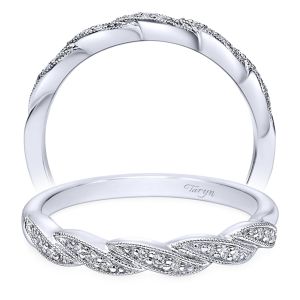 Taryn 14 Karat White Gold Curved Wedding Band TW10434W44JJ