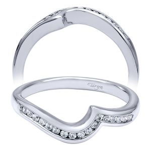 Taryn 14 Karat White Gold Curved Wedding Band TW10436W44JJ