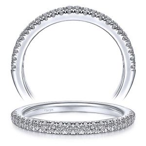 Taryn 14 Karat White Gold Matching Straight Wedding Band TW10439O8W44JJ