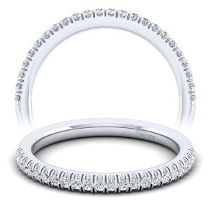 Taryn 14 Karat White Gold Straight Wedding Band TW10439W44JJ