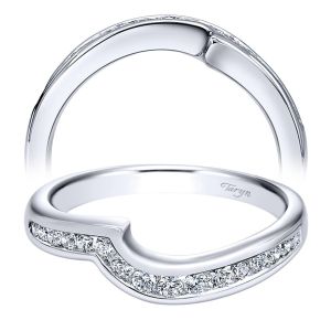 Taryn 14 Karat White Gold Curved Wedding Band TW10463W44JJ