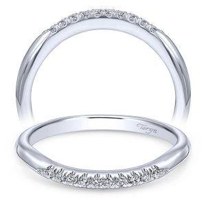 Taryn 14 Karat White Gold Curved Wedding Band TW10494W44JJ