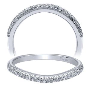 Taryn 14 Karat White Gold Curved Wedding Band TW10768W44JJ