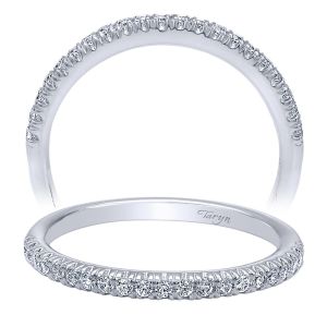 Taryn 14 Karat White Gold Straight Wedding Band TW10774W44JJ