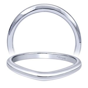 Taryn 14 Karat White Gold Curved Wedding Band TW10776W4JJJ