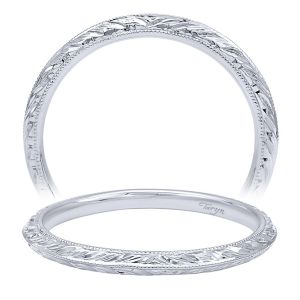 Taryn 14 Karat White Gold Straight Wedding Band TW10779W4JJJ