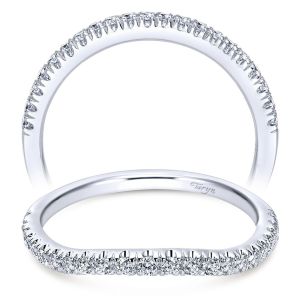 Taryn 14 Karat White Gold Curved Wedding Band TW10789W44JJ