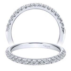 Taryn 14 Karat White Gold Straight Wedding Band TW10909W44JJ