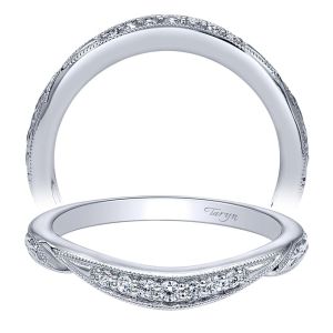 Taryn 14 Karat White Gold Curved Wedding Band TW10913W44JJ