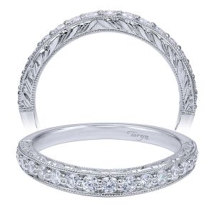 Taryn 14 Karat White Gold Curved Wedding Band TW10923W44JJ