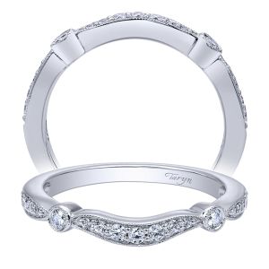 Taryn 14 Karat White Gold Curved Wedding Band TW10928W44JJ