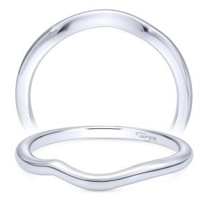 Taryn 14 Karat White Gold Curved Wedding Band TW10939W4JJJ