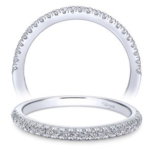 Taryn 14 Karat White Gold Straight Wedding Band TW10951W44JJ