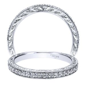 Taryn 14 Karat White Gold Straight Wedding Band TW11435W44JJ