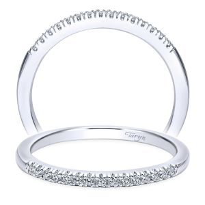 Taryn 14 Karat White Gold Straight Wedding Band TW11719R4W44JJ