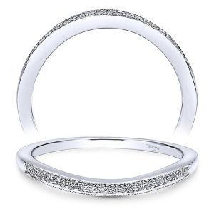 Taryn 14 Karat White Gold Matching Curved Wedding Band TW11721M6W44JJ