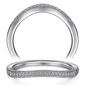 Taryn 14 Karat White Gold Matching Curved Wedding Band TW11721O4W44JJ