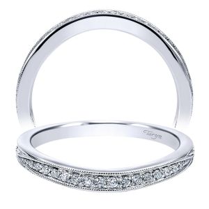 Taryn 14 Karat White Gold Curved Wedding Band TW11723R4W44JJ