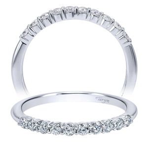 Taryn 14 Karat White Gold Straight Wedding Band TW11753R6W44JJ