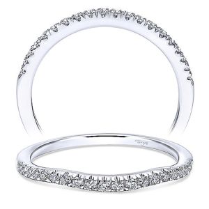 Taryn 14 Karat White Gold Matching Curved Wedding Band TW11794R3W44JJ