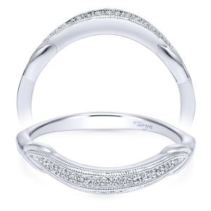 Taryn 14 Karat White Gold Curved Wedding Band TW11799R4W44JJ