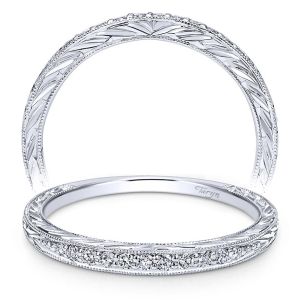 Taryn 14 Karat White Gold Straight Wedding Band TW11827R4W44JJ