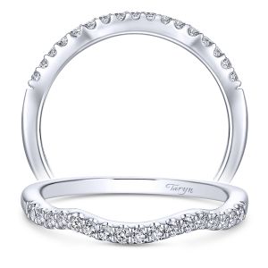 Taryn 14 Karat White Gold Curved Wedding Band TW11828R3W44JJ