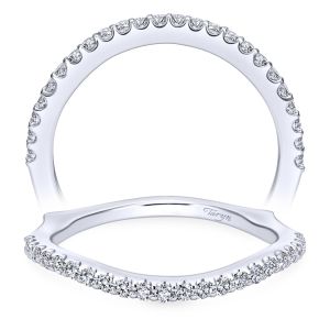 Taryn 14 Karat White Gold Curved Wedding Band TW11829R6W44JJ