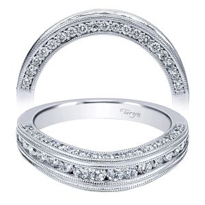 Taryn 14 Karat White Gold Curved Wedding Band TW11835R4W44JJ