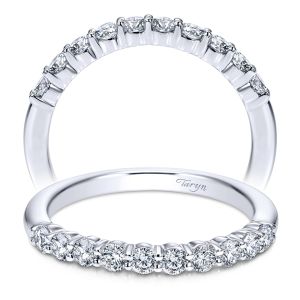 Taryn 14 Karat White Gold Straight Wedding Band TW12092R8W44JJ