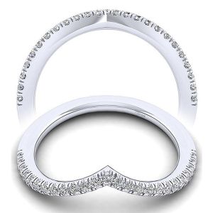 Taryn 14 Karat White Gold Matching Curved Wedding Band TW12644C4W44JJ