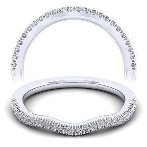 Taryn 14 Karat White Gold Matching Curved Wedding Band TW12663C3W44JJ