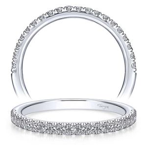 Taryn 14 Karat White Gold Matching Straight Wedding Band TW14051R4W44JJ