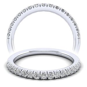 Taryn 14 Karat White Gold Matching Straight Wedding Band TW14102W44JJ