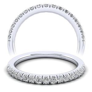 Taryn 14 Karat White Gold Matching Straight Wedding Band TW14103W44JJ