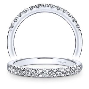 Taryn 14 Karat White Gold Matching Straight Wedding Band TW14399R4W44JJ