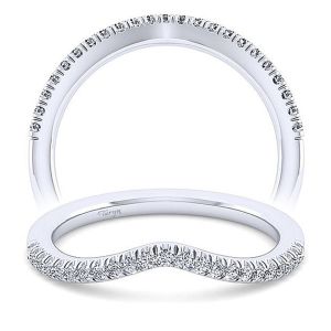 Taryn 14 Karat White Gold Matching Curved Wedding Band TW14411E4W44JJ