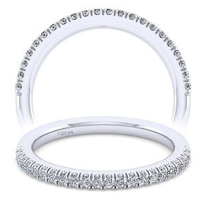 Taryn 14 Karat White Gold Matching Straight Wedding Band TW14412S4W44JJ