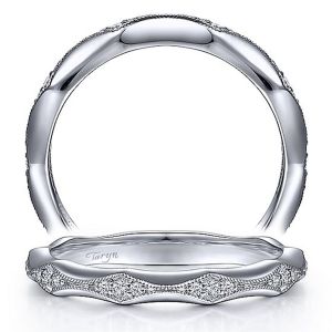 Taryn 14 Karat White Gold Matching Wedding Band TW14427O4W44JJ