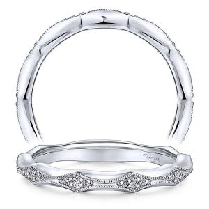 Taryn 14 Karat White Gold Matching Straight Wedding Band TW14427R4W44JJ