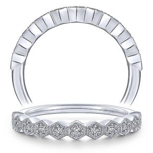Taryn 14 Karat White Gold Matching Straight Wedding Band TW14429R4W44JJ