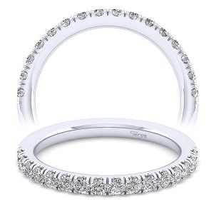 Taryn 14 Karat White Gold Round Straight Wedding Band TW14450R4VW44JJ