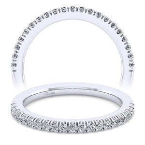 Taryn 14 Karat White Gold Matching Straight Wedding Band TW14508O4W44JJ