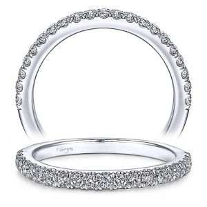 Taryn 14 Karat White Gold Matching Straight Wedding Band TW14630R4W44JJ