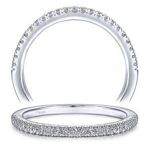 Taryn 14 Karat White Gold Matching Straight Wedding Band TW14684R4W44JJ