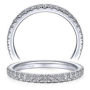 Taryn 14 Karat White Gold Matching Straight Wedding Band TW14745R6W44JJ